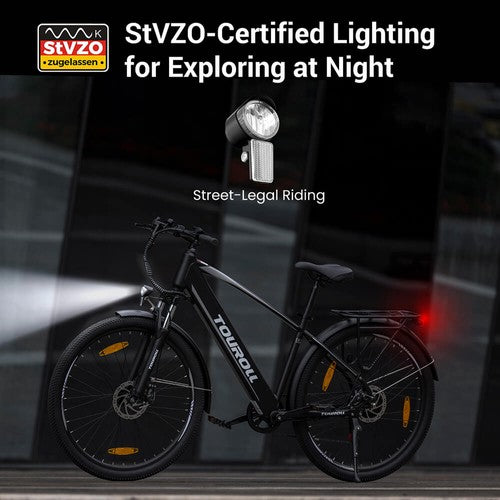 Vélo électrique Touroll J1 27,5 pouces avec moteur 250 W Vélo électrique Touroll J1 27,5 pouces avec moteur 250 W